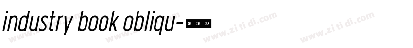 industry book obliqu字体转换